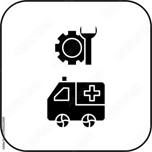 ambulance repair icon design