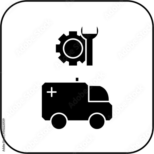 ambulance repair icon design