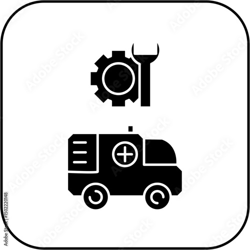 ambulance repair icon design