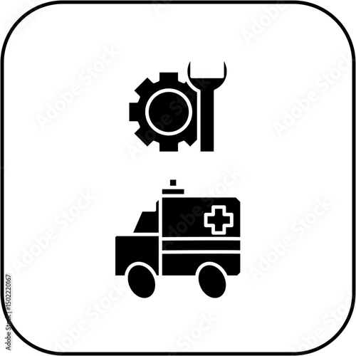 ambulance repair icon design