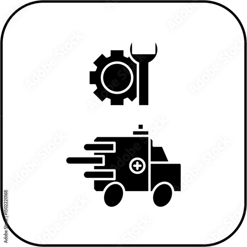 ambulance repair icon design