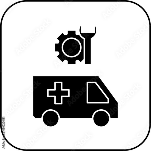 ambulance repair icon design