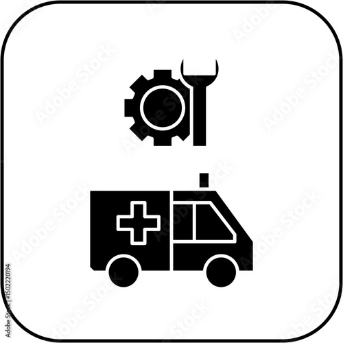 ambulance repair icon design