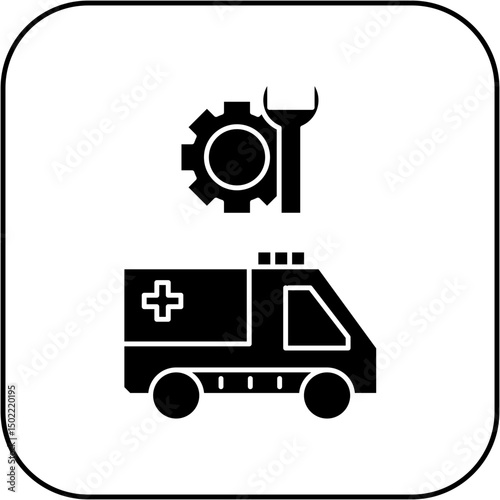 ambulance repair icon design