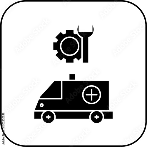 ambulance repair icon design