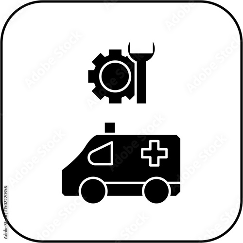ambulance repair icon design
