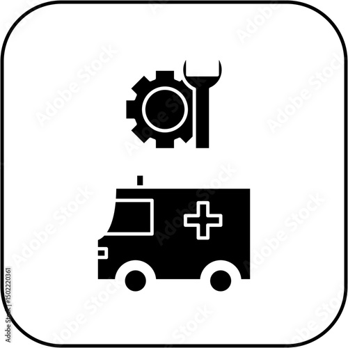 ambulance repair icon design