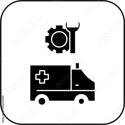 ambulance repair icon design