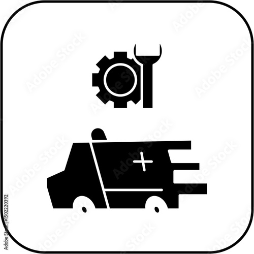 ambulance repair icon design