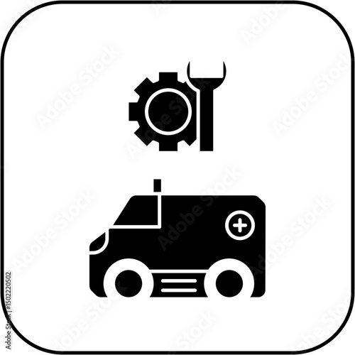 ambulance repair icon design