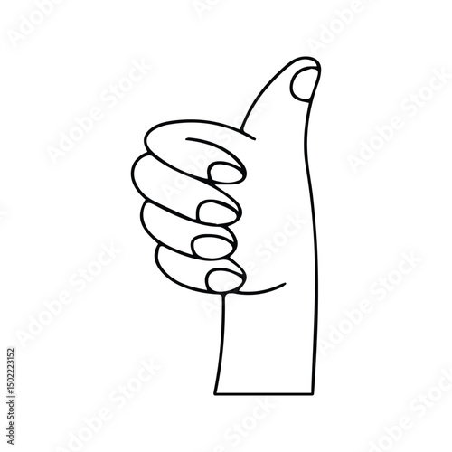 Thumbs Up Icon. Hand With Thumbs Up Gesture Illustration. Ok And Agree Sign. Support And Like Symbol.