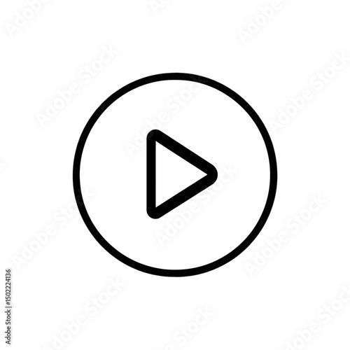 Play button simple vector icon in white