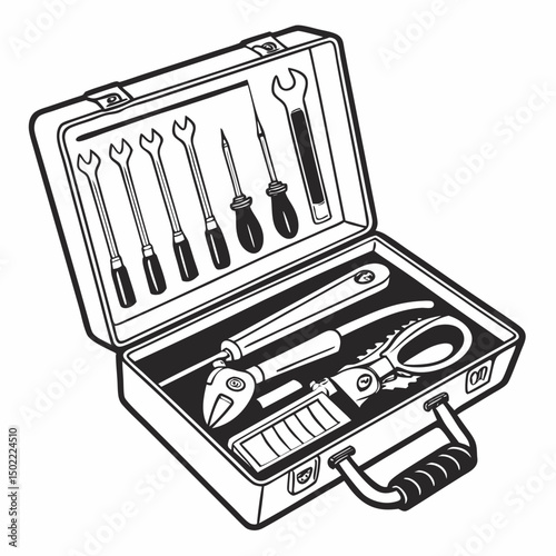 toolbox icon vector .white background