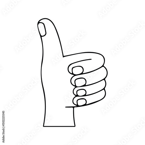 Thumbs Up Icon. Hand With Thumbs Up Gesture Illustration. Ok And Agree Sign. Support And Like Symbol.