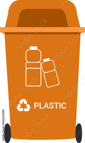 Recycling bin vector illustration. Waste management. World environmental day concept.