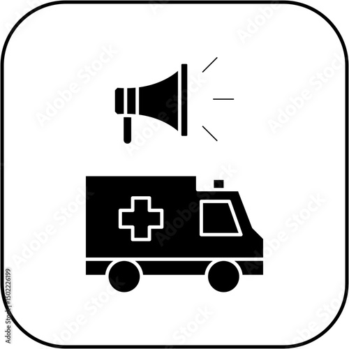 
ambulance speaker icon design