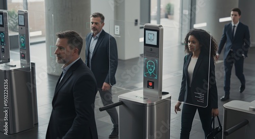 Modern Office Facial Recognition Security System