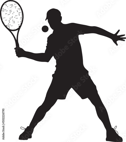 Silhouette Tennis Players Sports People Set