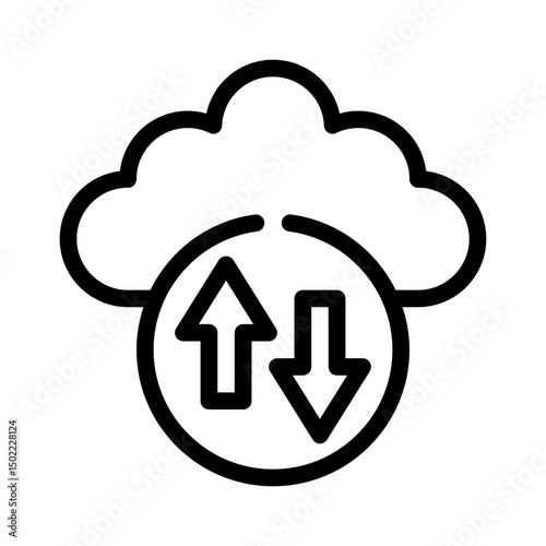 SaaS sync line icon