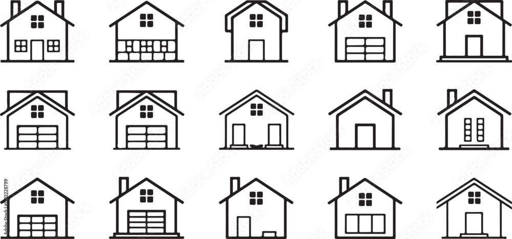 Fototapeta premium house icons set