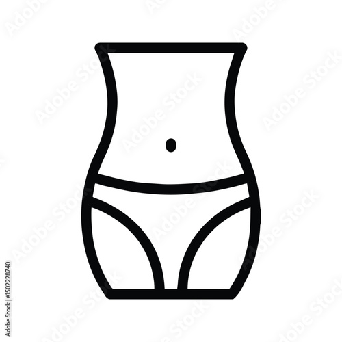 Women's Waist Icon. Illustration of Slim Female Hips.
