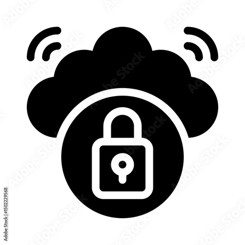 SaaS security glyph icon