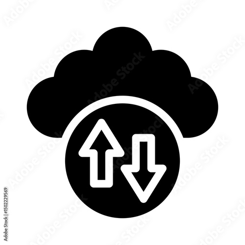 SaaS sync glyph icon