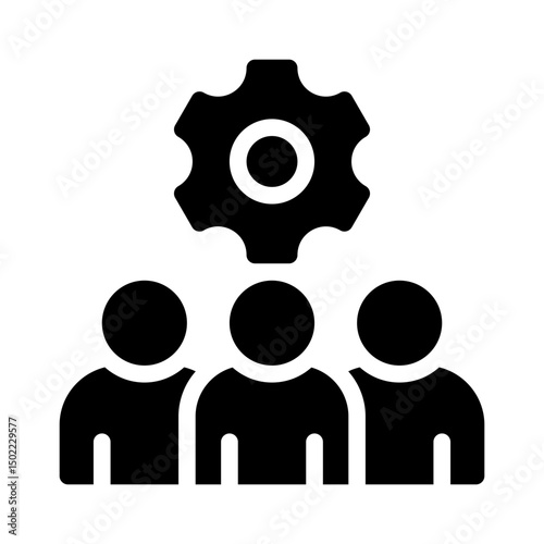 SaaS team glyph icon
