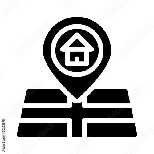 real estate map glyph icon