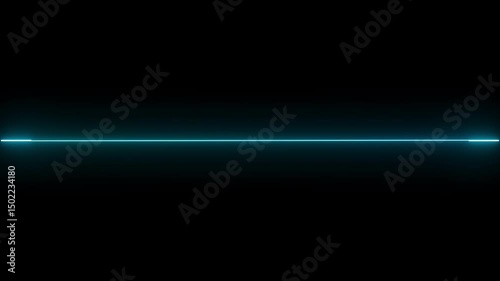 Bright neon line animation. Neon light saber lines,neon tubes emitting small particles	