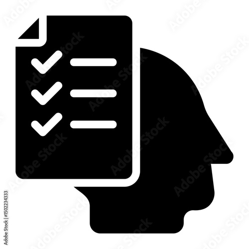 thinking glyph icon