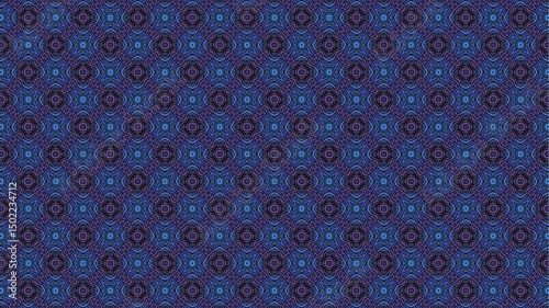 Geometric abstract floral repeat seamless pattern design for home decor and textile design.