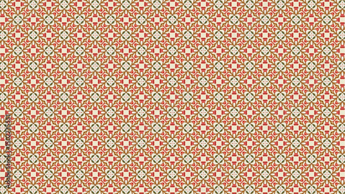 Geometric abstract floral repeat seamless pattern design for home decor and textile design.