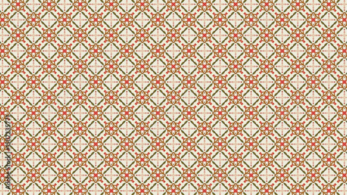 Geometric abstract floral repeat seamless pattern design for home decor and textile design.