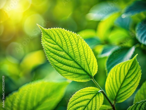 Lush Green Foliage, Deep Depth of Field, Nature Photography, Green Leaf Background, High Resolution Image, Vibrant Greenery