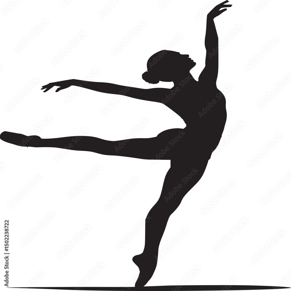 Fototapeta premium silhouette of a ballet dancer