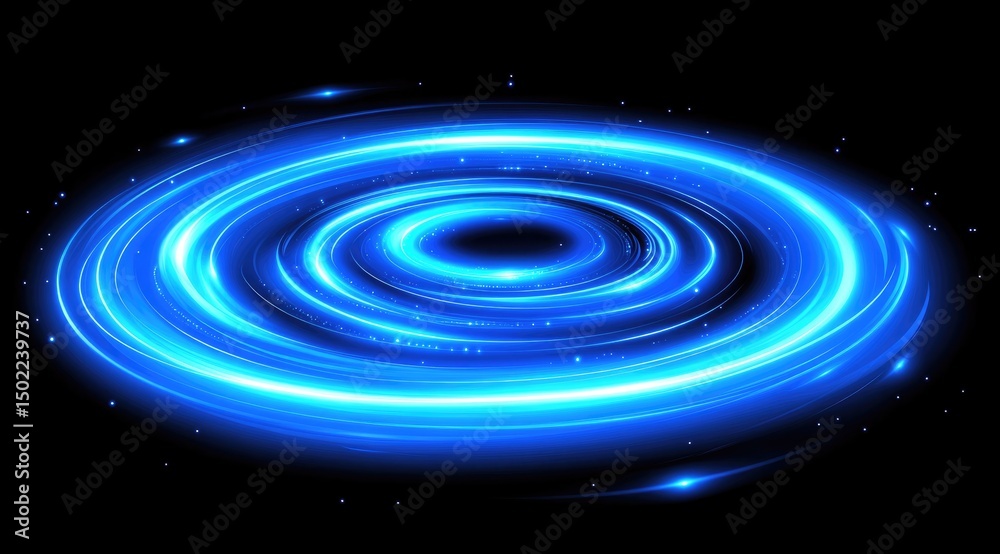 Fototapeta premium Abstract swirling blue light effect