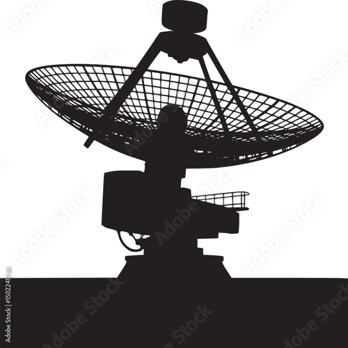 satellite dish on blue sky background