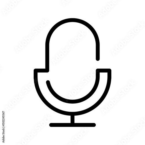 Condenser mic thinline icon for studio use, great for music or voice-over design.