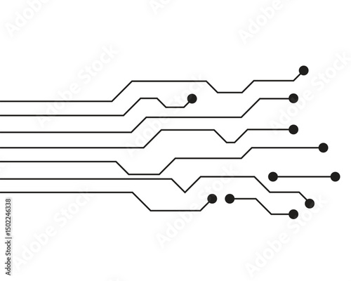 Circuit illustration design logo and symbols vector