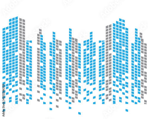 Modern City skyline . city silhouette. vector illustration in flat design