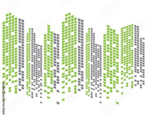 Modern City skyline . city silhouette. vector illustration in flat design