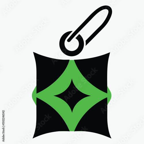 digital illustration, 3d render, realistic, high detail, sharp focus, elegant, minimalist, black, green, geometric shapes, logo design, badge, icon, abstract art.
