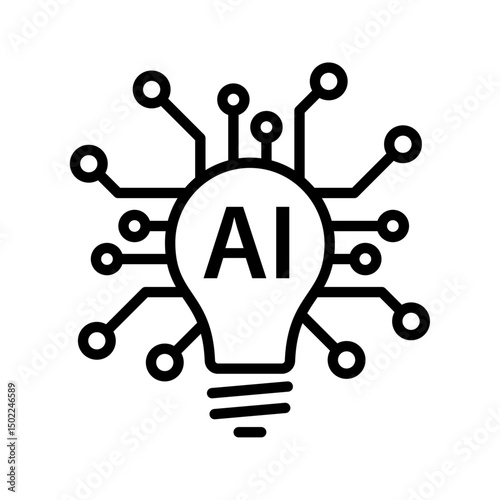 AI innovation light bulb icon