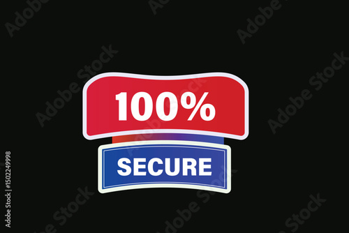 sale extended, 100% secure, for websites, application Design, Element, learn, stay, template, 100% secure, design, level, sign, speech, bubble  banner, modern, symbol, click. 
