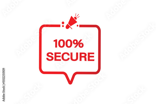sale extended, 100% secure, for websites, application Design, Element, learn, stay, template, 100% secure, design, level, sign, speech, bubble  banner, modern, symbol, click. 
