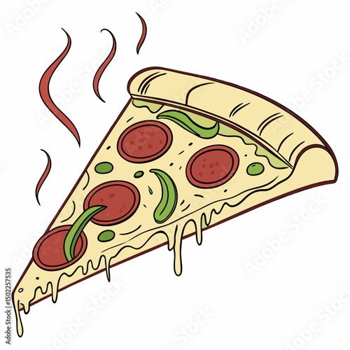 pizza slice icons, vector .white background