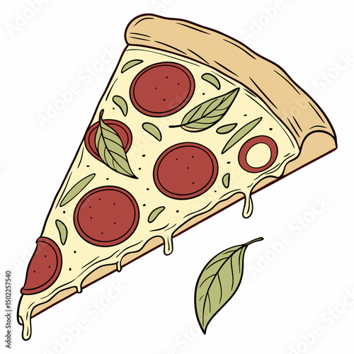 pizza slice icons, vector .white background