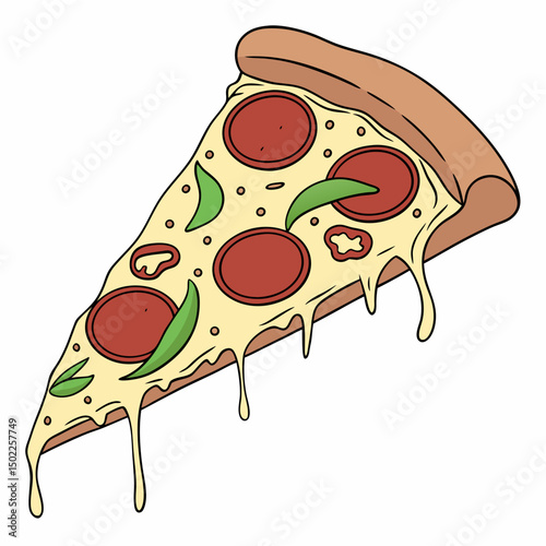 pizza slice icons, vector .white background