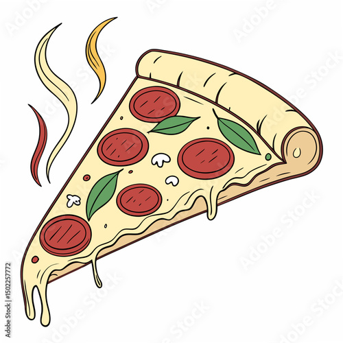 pizza slice icons, vector .white background